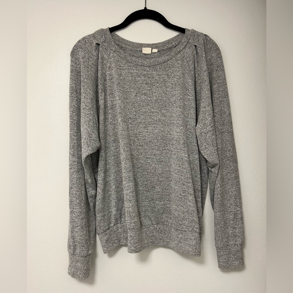 GAP pleated gray sweater